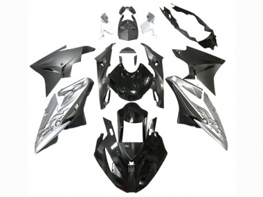 BMW S1000RR Motorrad Verkleidung 2017-2018 - Silber Schwarz