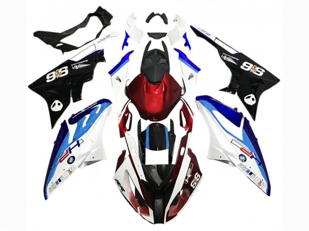 BMW S1000RR Motorrad Verkleidung 2017-2018 - Weiss Blau Rot Schwarz