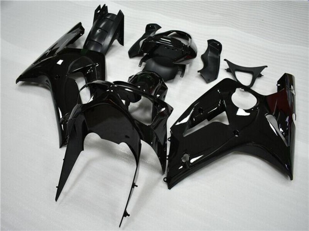 Kawasaki ZX6R Motorrad Verkleidung 2003-2004 - Glanzendes Schwarz