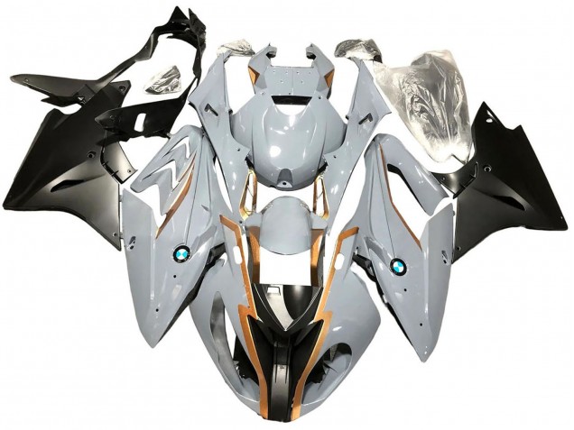 BMW S1000RR Motorrad Verkleidung 2017-2018 - Nardo Grau Matt Schwarz