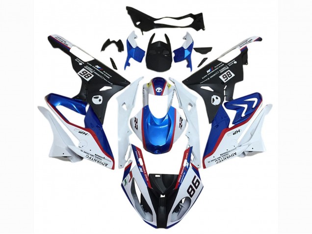 BMW S1000RR Motorrad Verkleidung Kit 2015-2016 - Weiss Rot Blau Matt Schwarz