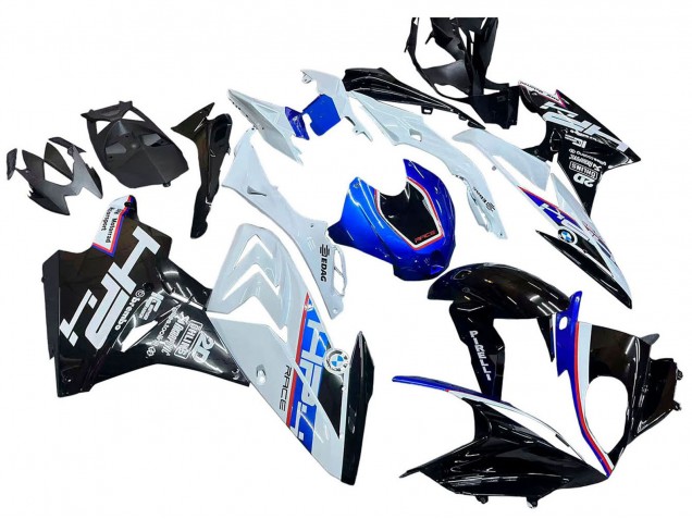 BMW S1000RR Motorrad Verkleidung Kit 2015-2016 - Weiss Blau Glanzendes Schwarz