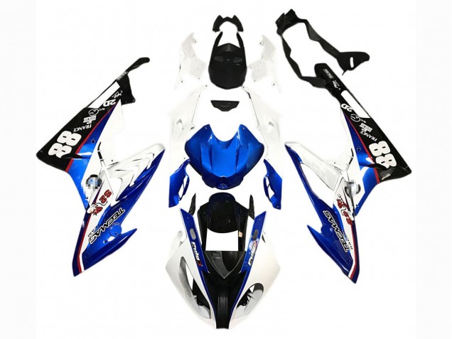 BMW S1000RR Motorrad Verkleidung 2015-2016 - Weiss Blau Schwarz 88
