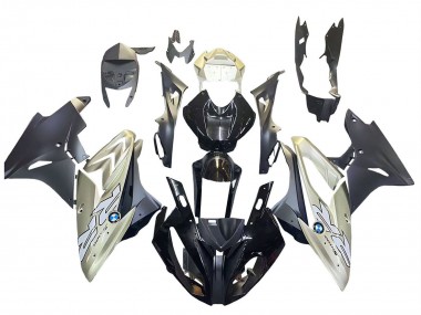 BMW S1000RR Motorrad Verkleidung 2015-2016 - Silber Glanzendes Schwarz Matt Schwarz