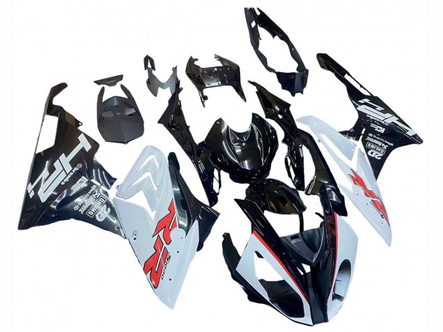 BMW S1000RR Motorrad Verkleidung 2015-2016 - Weiss Glanzendes Schwarz