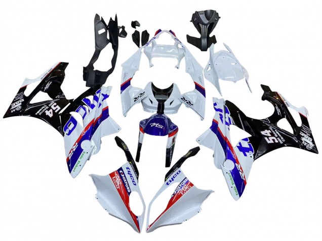 BMW S1000RR Motorrad Verkleidung 2009-2014 - Weiss Rot Blau Schwarz Tyco