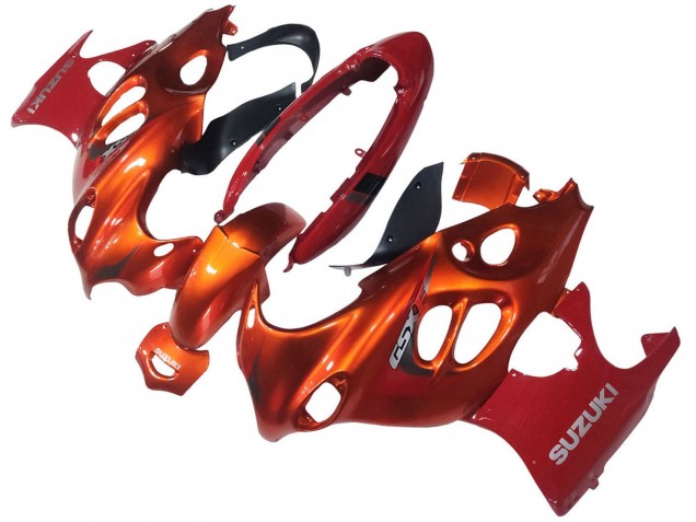 Suzuki GSX600F/GSX750F Motorrad Verkleidung 2004-2006 - Burnt Orange Weiss Logo