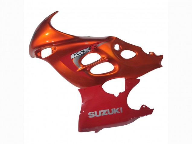 Suzuki GSX600F/GSX750F Motorrad Verkleidung 2004-2006 - Burnt Orange Weiss Logo
