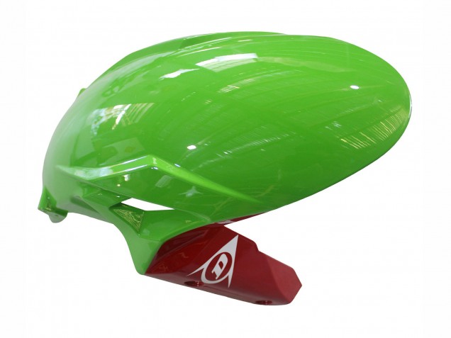 Kawasaki ZX6R Motorrad Verkleidung 2023-2025 - Grun Schwarz Rot Gelb Dunlop