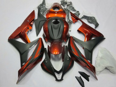 Honda CBR600RR Motorrad Verkleidung Kit 2007-2008 - Orange Matt Schwarz