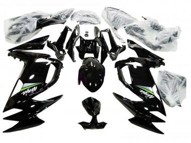 Kawasaki Ninja 650 EX650 Motorrad Verkleidung 2020-2025 - Glanzendes Schwarz Grun