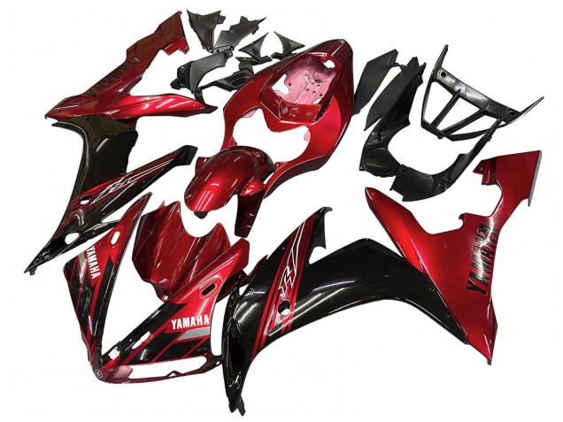 Yamaha YZF 1000 R1 Motorrad Verkleidung 2004-2006 - Rot Glanzendes Schwarz