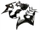 Yamaha YZF R6 Motorrad Verkleidung 2003-2004 - Glanzendes Schwarz Weiss Aufkleber