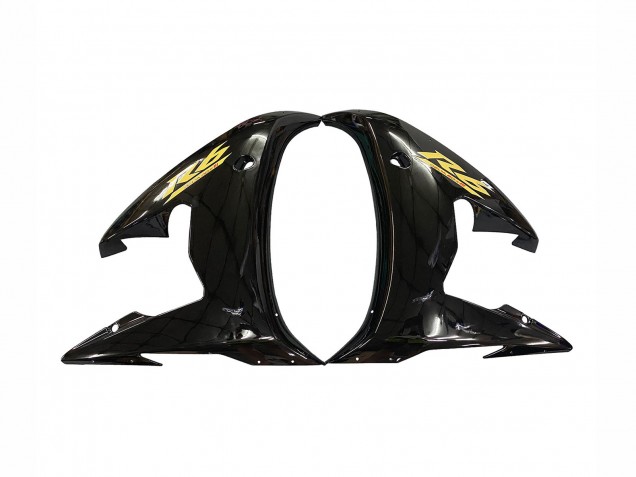 Yamaha YZF R6S Motorrad Verkleidung 2006-2009 - Glanzendes Schwarz Gold Aufkleber