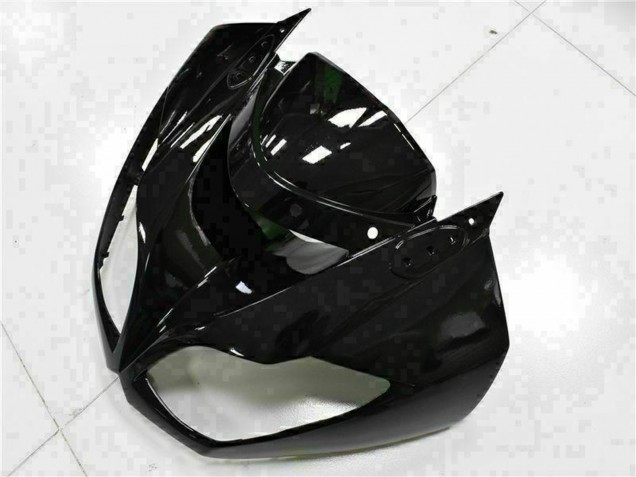 Kawasaki ZX6R Motorrad Verkleidung 2009-2012 - Glanzendes Schwarz Weiss Ninja