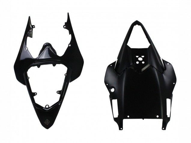 Yamaha YZF 600 R6 Motorrad Verkleidung 2008-2016 - Glanzendes Schwarz Matt Schwarz Rot Streifen