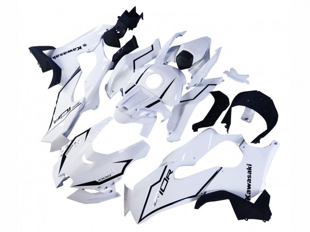 Kawasaki ZX10R Motorrad Verkleidung 2021-2025 - Weiss Schwarz