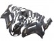 Kawasaki ZX6R Motorrad Verkleidung 2007-2008 - Matt Schwarz mit Gelb Logo Ninja