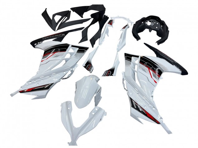 Kawasaki EX300 Motorrad Verkleidung 2013-2024 - Weiss Rot Schwarz