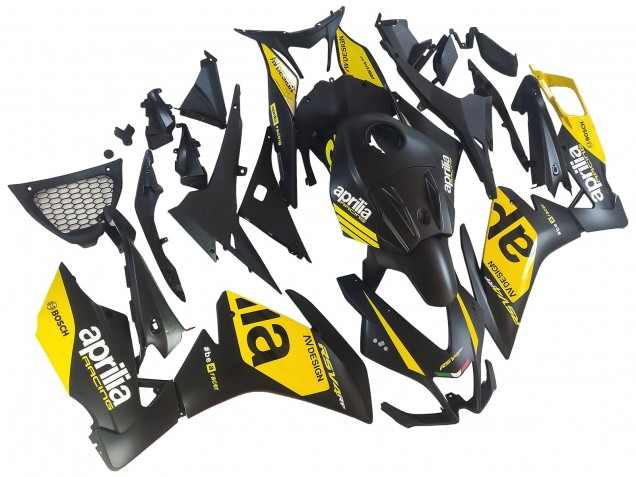 Aprilia RS4 50 125 Motorrad Verkleidung 2012-2018 - Gelb Matt Schwarz