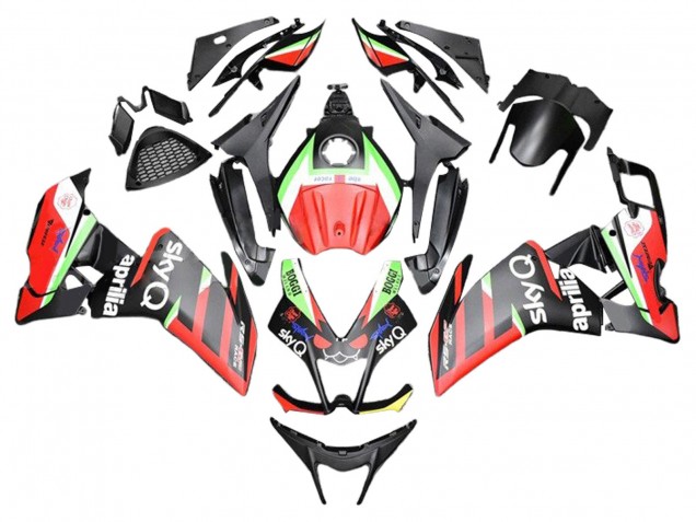 Aprilia RS4 50 125 Motorrad Verkleidung 2012-2018 - Rot Grun Schwarz