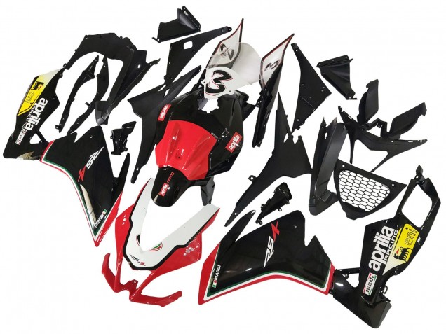 Aprilia RS4 50 125 Motorrad Verkleidung 2012-2018 - Weiss Rot Gelb Glanzendes Schwarz