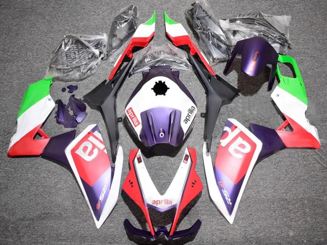 Aprilia RS4 50 125 Motorrad Verkleidung 2012-2018 - Weiss Grun Rot Lila