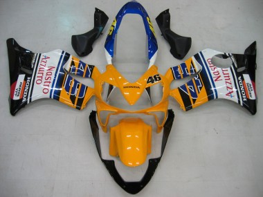 Honda CBR600 F4i Motorrad Verkleidung 2004-2007 - Gelb Blau Weiss Schwarz Nastro Azzurro