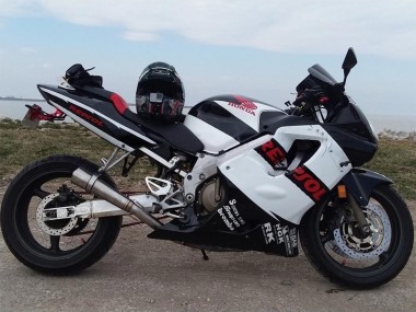 Honda CBR600 F4i Motorrad Verkleidung 2004-2007 - Weiss Glanzendes Schwarz Rot Repsol