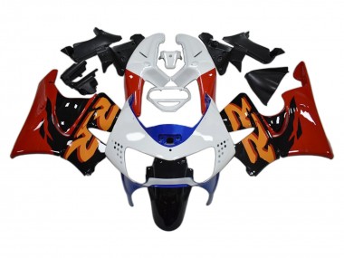 Honda CBR900RR 919 Motorrad Verkleidung 1998-1999 - Weiss Rot Blau Glanzendes Schwarz