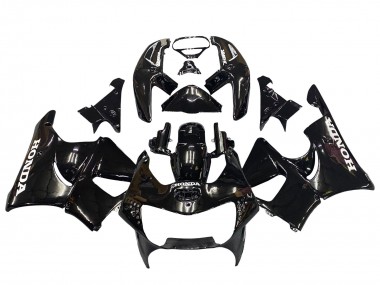 Honda CBR900RR 919 Motorrad Verkleidung 1998-1999 - Glanzendes Schwarz Weiss Aufkleber