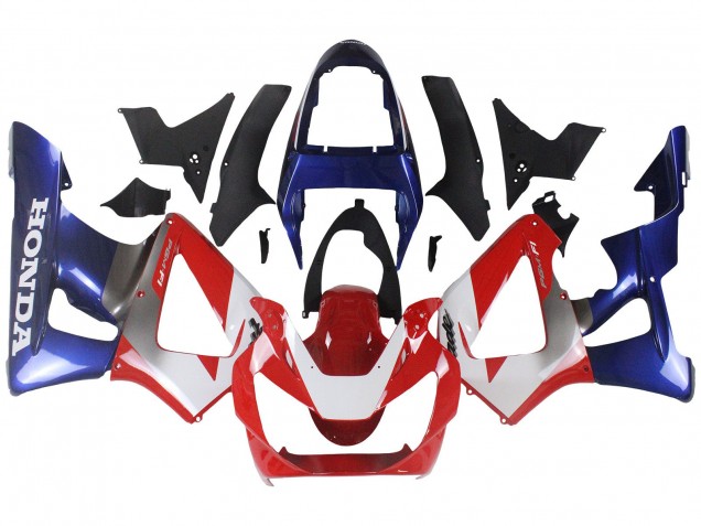 Honda CBR900RR 929 Motorrad Verkleidung 2000-2001 - Silber Rot Blau