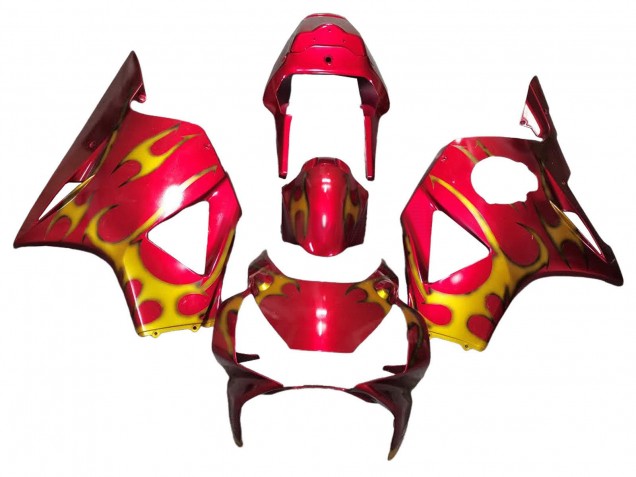 Honda CBR900RR 954 Motorrad Verkleidung 2002-2003 - Rot Gelb