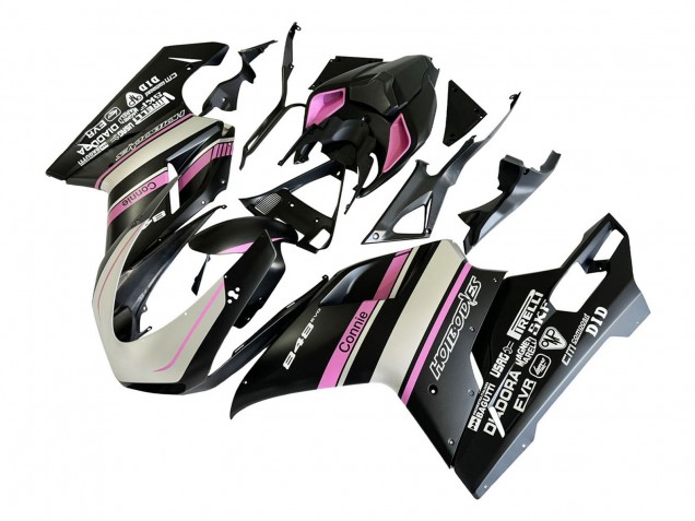 Ducati 848 Motorrad Verkleidung 2007-2014 - Weiss Rosa Glanzendes Schwarz Connie