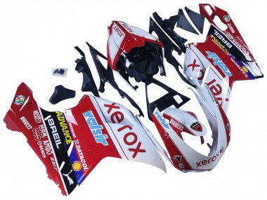 Ducati 848/1098/1198 Motorrad Verkleidung 2007-2014 - Weiss Rot Glanzendes Schwarz Valsir Xerox