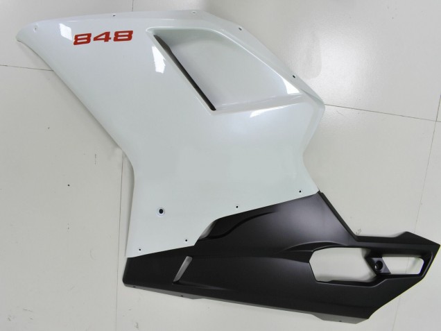 Ducati 848 Motorrad Verkleidung 2007-2014 - Weiss Matt Schwarz