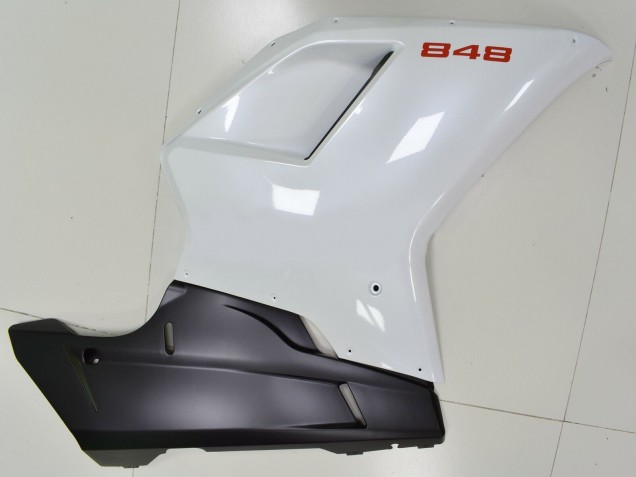 Ducati 848 Motorrad Verkleidung 2007-2014 - Weiss Matt Schwarz
