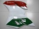 Ducati Panigale 899 Motorrad Verkleidung 2011-2014 - Weiss Rot Dunkel Grun