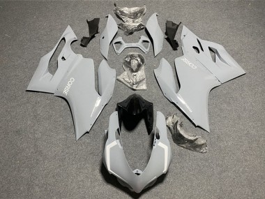 Ducati 1199 Motorrad Verkleidung 2011-2014 - Helles Nardograu Weiss Corse
