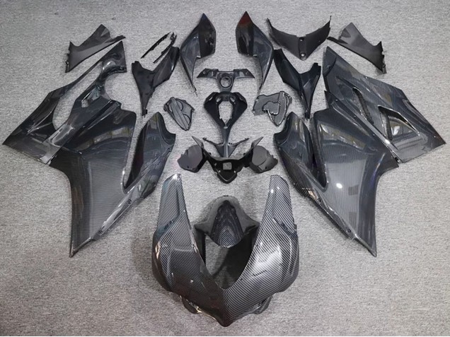 Ducati 959/1299 Motorrad Verkleidung 2015-2020 - Schwarzer Carbonfaser Stil