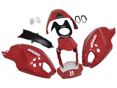 Ducati Monster 696 796 1100 1100S Motorrad Verkleidung 2008-2012 - Rot Weiss