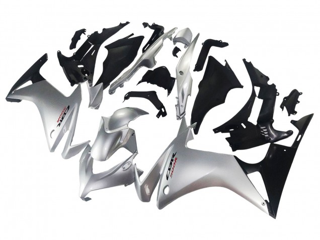 Honda CBR500R Motorrad Verkleidung 2013-2015 - Silber Glanzendes Schwarz
