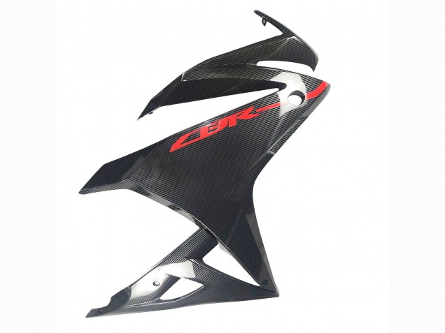 Honda CBR500R Motorrad Verkleidung 2016-2018 - Schwarzes Carbonfaser Rot