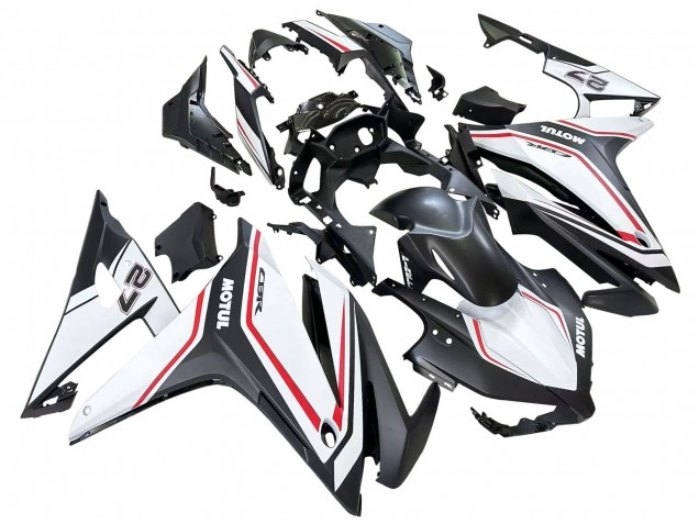 Honda CBR500R Motorrad Verkleidung 2016-2018 - Weiss Rot Matt Schwarz