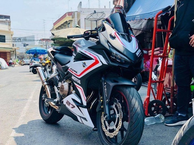 Honda CBR500R Motorrad Verkleidung 2016-2018 - Weiss Rot Matt Schwarz