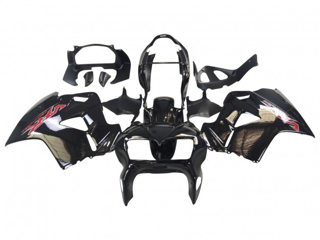 Honda VFR 800 Motorrad Verkleidung 1998-2001 - Glanzendes Schwarz Rot Aufkleber