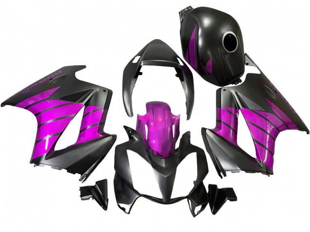 Honda VFR 800 Motorrad Verkleidung 2002-2013 - Lila Matt Schwarz