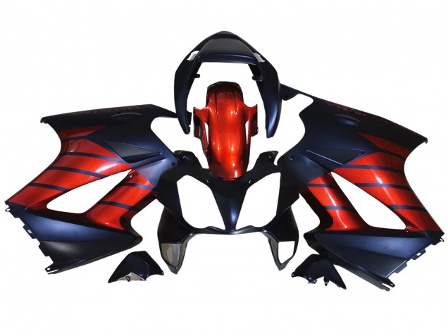 Honda VFR 800 Motorrad Verkleidung 2002-2013 - Rot Blau Matt Schwarz