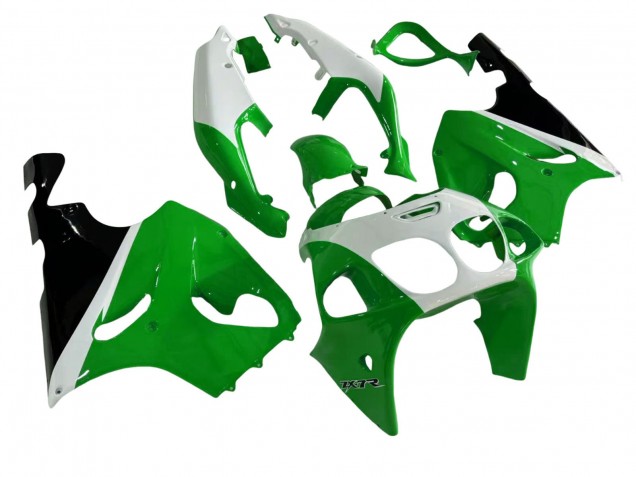 Kawasaki ZX7R Motorrad Verkleidung 1996-2003 - Weiss Grun Schwarz
