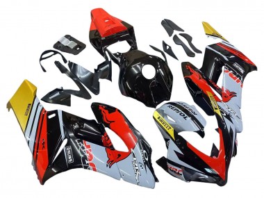 Honda CBR1000RR Motorrad Verkleidung 2004-2005 - Gelb Rot Weiss Glanzendes Red Bull Repsol HRC